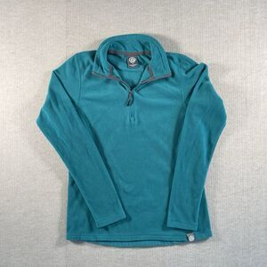 REI Co Op Jacket Womens Small Teal Micro Fleece 1/4 Zip Lightweight Pullover